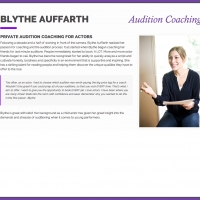 Blythe Auffarth, Global Audition Coaching
